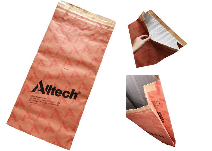Recyclable Kraft Heat Seal Bags Hot Melt Bottom Strong Load Bearing