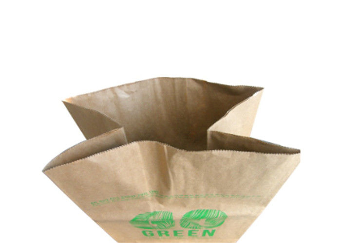 Custom Kraft Paper Bags Square Bottom Moistureproof Large Paper Leaf Bags