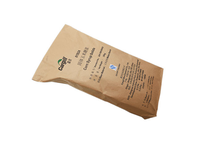 2 Layer 3 Layers 25kg Heat Sealed Paper Bags Plain Kraft Paper Flour