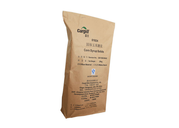 2 Layer 3 Layers 25kg Heat Sealed Paper Bags Plain Kraft Paper Flour