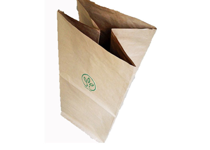 Biodegradable Pinch Bottom Paper Bags Yard Garden Waste Brown Kraft