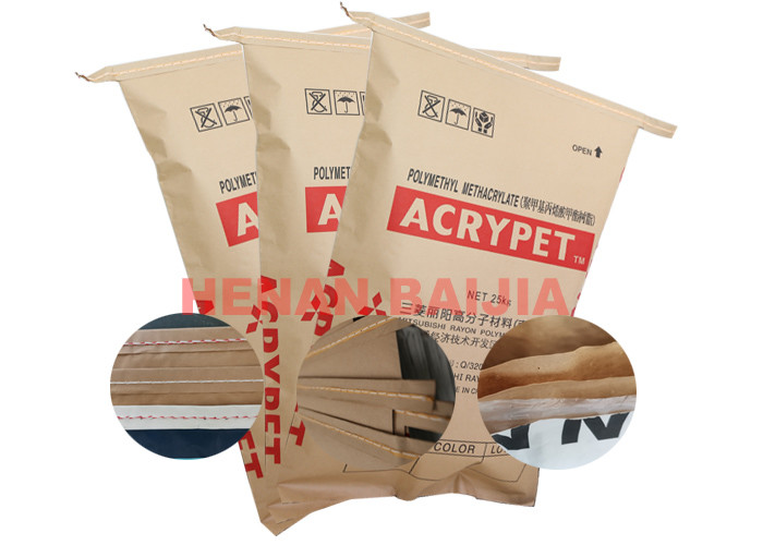 Industrial Perforated Sewn Open Mouth Multiwall Paper Bags Flexo Print