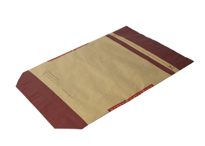 Waterproof H70mm Multiwall Kraft Paper Bags Flexo Print
