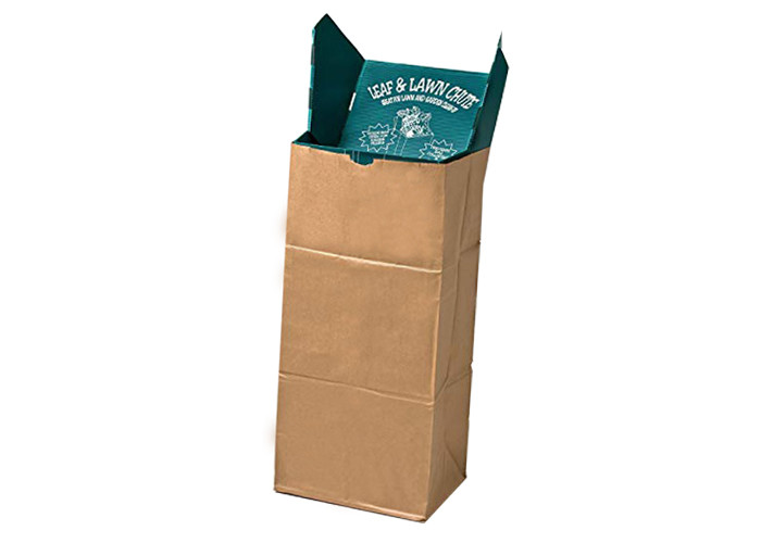 Kraft Paper 20kg Custom Printed Lawn Leaf Bags Garden Waste Sacks