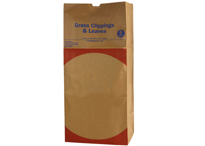 Large Brown 4ply Paper Lawn And Leaf Bags Poly Lined Wet Waste Paper