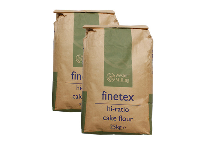 Food Grade Packaging Flour Paper Bag 10kg 15kg 20kg Pinch Bottom White