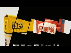 Flexo Print Brown Kraft Paper Bag Lightweight Portable Supermarket Shopping Use