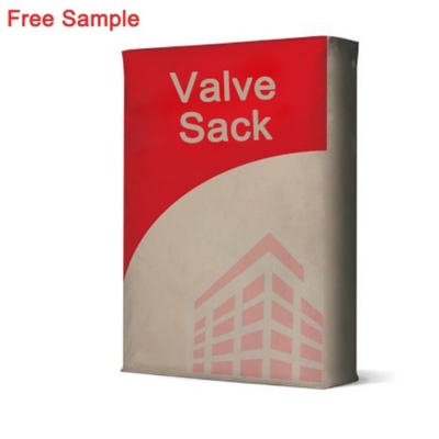 CMYK Color Pasted Valve Multiwall Paper Bags 50kg Kraft Paper Cement Bag