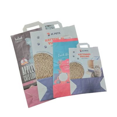 Custom Printing 6L 10L Heat Sealed Biodegradable Cat Litter Bags Wear Resistance