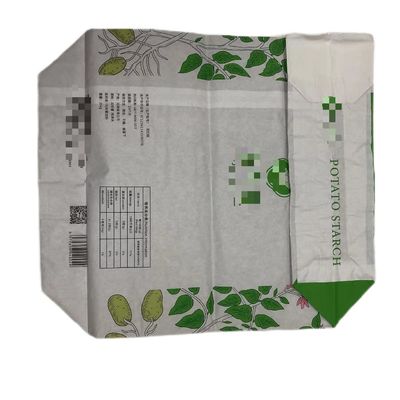 Custom Valve Type Multiwall Paper Sack Industrial Packaging Starch With Lamination