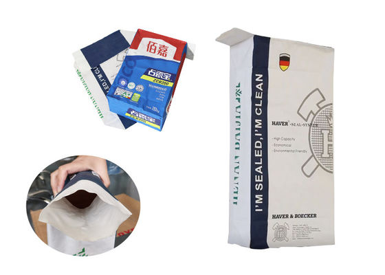 20kg 25kg Multiwall Kraft Paper Bags Ceramic Tile Adhesive Packaging