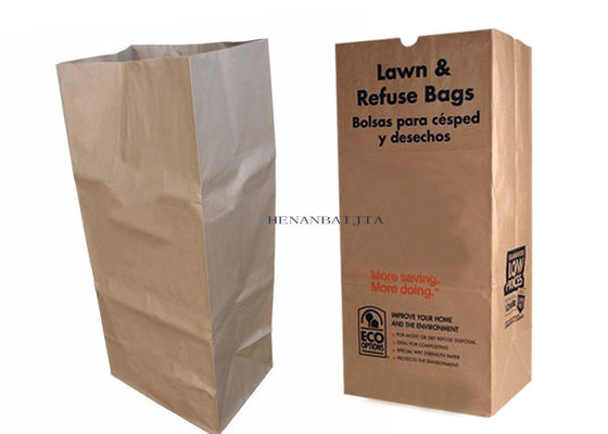 25Kg Lawn Paper Bags Heavy Duty Lawn Refuse Multiwall Kraft Paper Bag