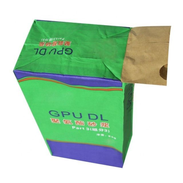 20kg Valve Paper Bag Custom Structure Shape Size Kraft Paper Packaging Bags