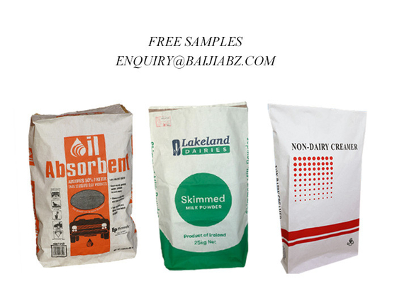 Liquid Spill Absorbent Chemical Pasted Multiwall Paper Bags 15kg 20kg