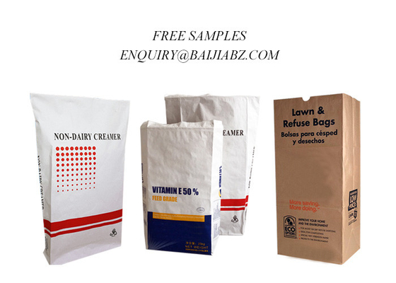 Moisture Proof Color Printed Kraft Paper Bags 10kg For Clay Granular Absorbent