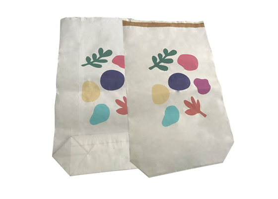 Biodegradable 20kg 25kg Heat Sealed Paper Bags Corn Starch Packaging