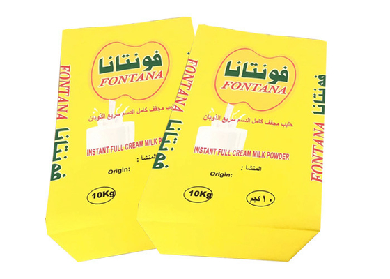 20kg 25kg 3 Layers Pe Lined Multiwall Paper Sack For Milk Powder Packaging