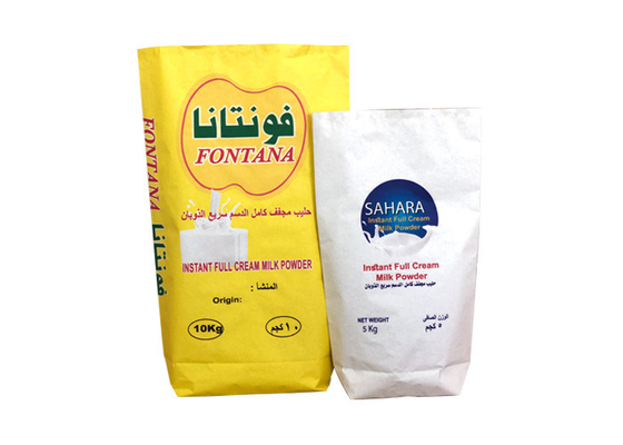 50kg 25kg Heat Sealed Paper Bags For Fertilizer Cement Packing