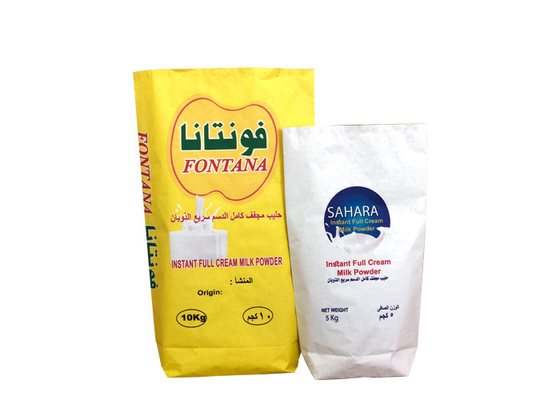 Milk Powder  Food Grade Multi Wall Paper Sacks Accept Custom Size 20kg 25kg