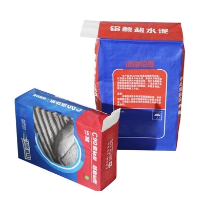 Custom Pasted Valve Multiwall Paper Bags For Cement 3 Ply
