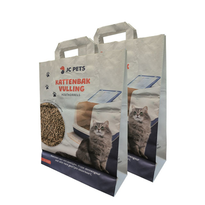 ISO9001 Custom Printed Biodegradable Paper Bags For Cat Litter Packaging
