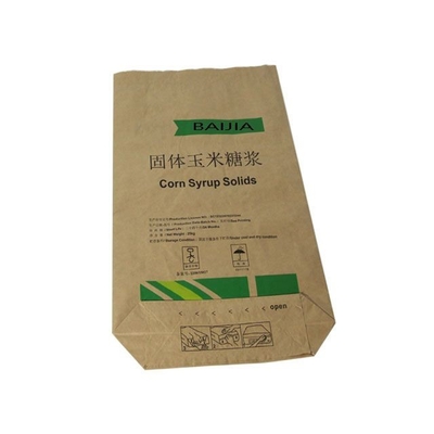ISO 5kg Corn Flour Kraft Paper Bags For Wheat Flour Packaging