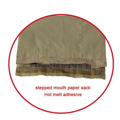 Hot Melt Adhesives 3 Ply Multiwall Paper Bag For Wheat Flour Milk Powder