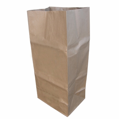 ISO9001 30 Gallon Paper Leaf Bags Eco Friendly Compostable Paper Trash Bag Double Layer
