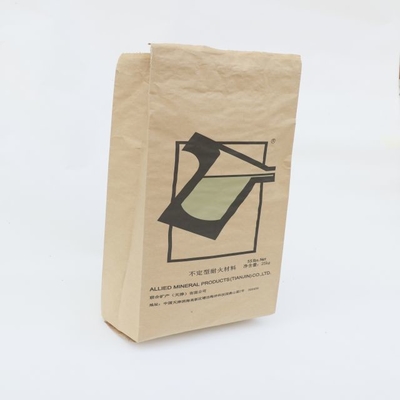 Food Safe White Kraft Paper Bags Agricultural  Wheat  Flour Packaging Valve Paper Bags