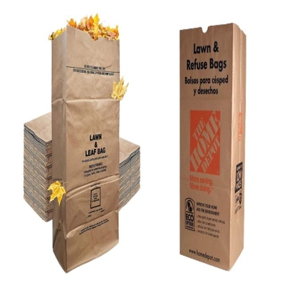 Recyclable Eco Friendly Lawn Paper Bags For Garden Collecting