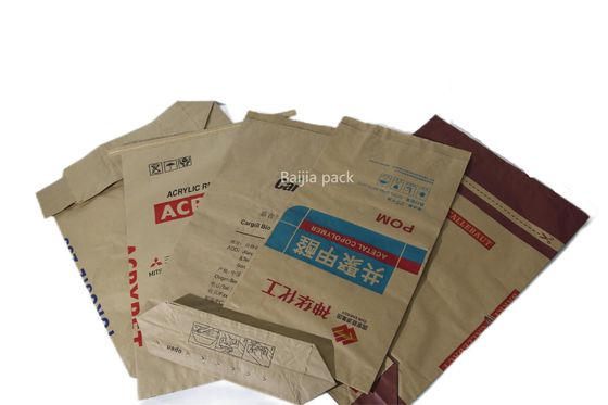 Food Material Multiwall Kraft Paper Bags Multifunctional