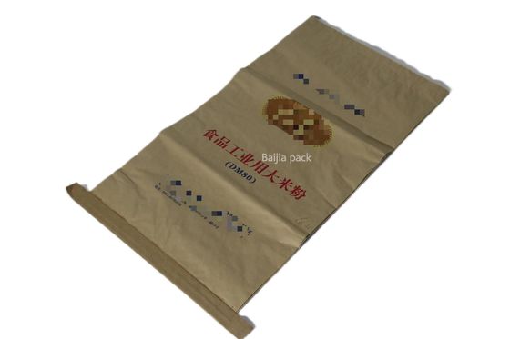 60x40x10cm Multiwall Sacks For Animal Feed / Additive Packaging