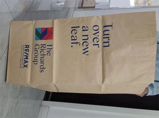 Customizable Open Top Brown Lawn Bags Damp Proof