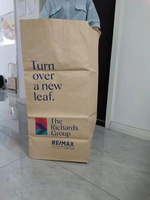 Customizable Open Top Brown Lawn Bags Damp Proof