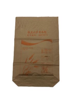 Square Bottom Multiwall Paper Bags For Flour With Customized Logo