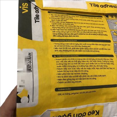 Industrial Valve Lamination Multi Wall Paper Sacks For Tile Adhesive Packaging