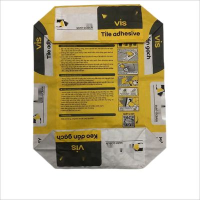 Industrial Valve Lamination Multi Wall Paper Sacks For Tile Adhesive Packaging