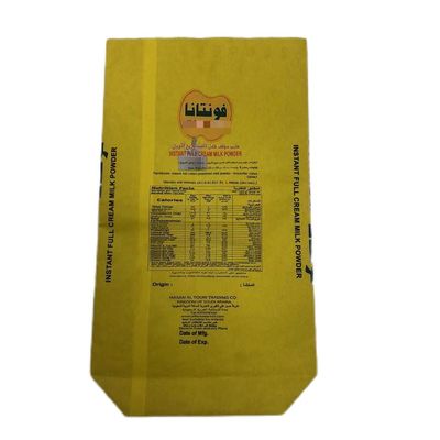 Customized Shape Industrial Pinch Bottom Paper Bags For Milk Powder Up To 7 Colorful Printing