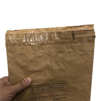 25kg Paper Pbom Bag Mouth Heat Sealed For Packaging Building Materials And Refractory Materials