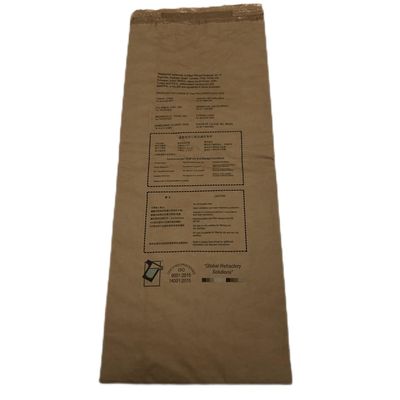 25kg Paper Pbom Bag Mouth Heat Sealed For Packaging Building Materials And Refractory Materials