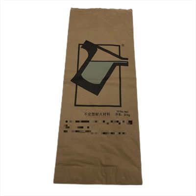 25kg Paper Pbom Bag Mouth Heat Sealed For Packaging Building Materials And Refractory Materials
