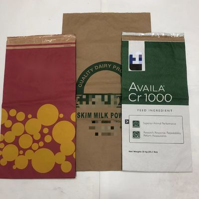 Custom Printed Multiwall Paper Bags Kraft Bag With Built In PE