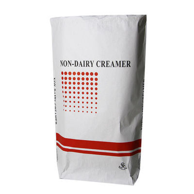 Industrial Multiwall Kraft Paper Bags / Sack 20KG Manufacturer For Dry Flowable Products