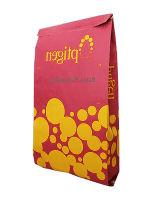 Eco Friendly Heat Sealed Kraft Paper Bags Custom Logo Food Grade Packaging For Food Agriculture Chemistry Feed Building