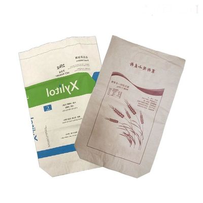 Food Grade Heat Sealing Paper Sacks Packaging Milk Powder Flour Food Additives