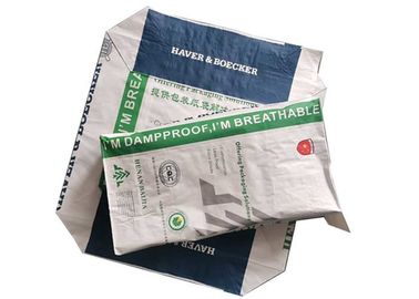 GMP Standard Multiwall Kraft Paper Bags Delicate Printing With External Top Valve