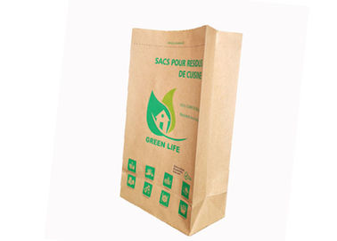 Open Mouth Kraft Paper Sacks 2 Ply / 3 Ply Breathable GMP Standard Square Bottom