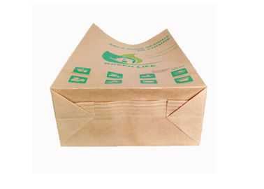 Open Mouth Kraft Paper Sacks 2 Ply / 3 Ply Breathable GMP Standard Square Bottom