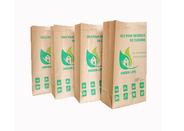 Open Mouth Kraft Paper Sacks 2 Ply / 3 Ply Breathable GMP Standard Square Bottom