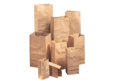 Flexo Print Brown Kraft Paper Bag Lightweight Portable Supermarket Shopping Use